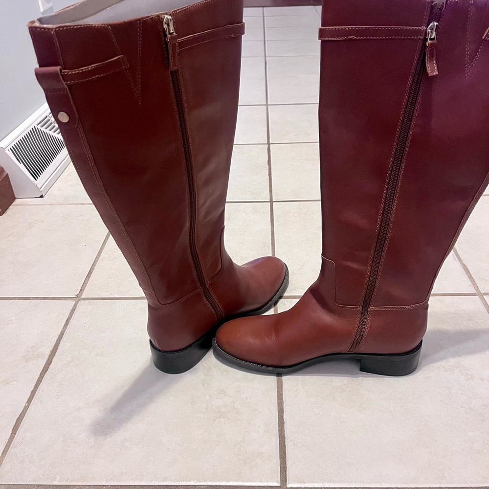Women's Brown Leather Knee-High Boots